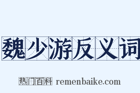 魏少游反义词是什么意思的图片